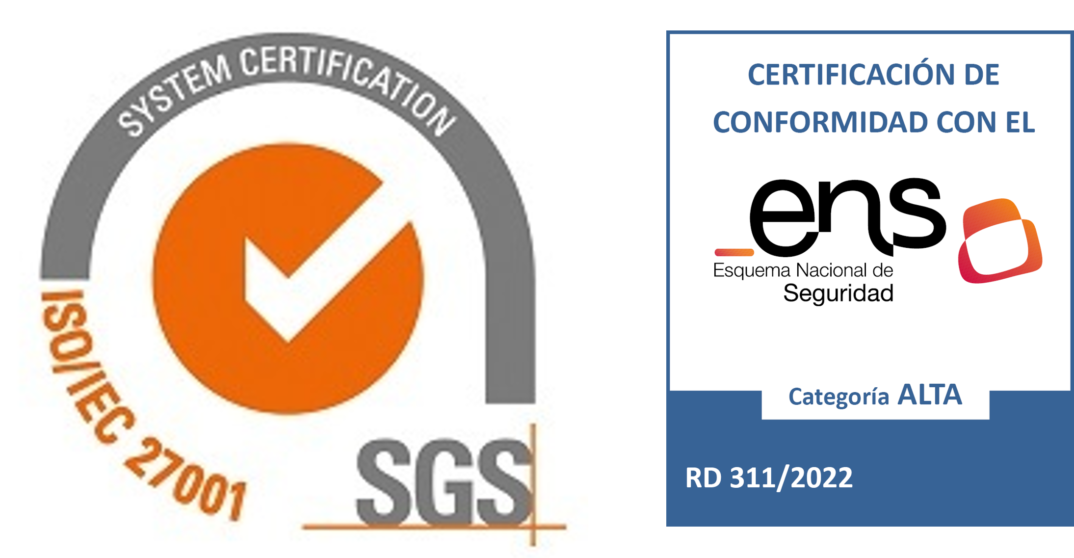 Certificaciones ENS y SGS